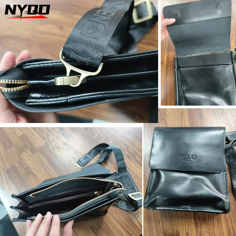 The Leisure Business Single Shoulder Bag Polo Vertical  Man Trend Inclined Shoulder Bag Сумка Мужская На Плечо Crossbody Bag