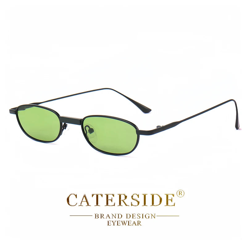 CATERSIDE Polarized Small Sunglasses Men Rectangle Punk Brand Design Sun Glasses for Women Driving Party Eyewear Holiday Gifts