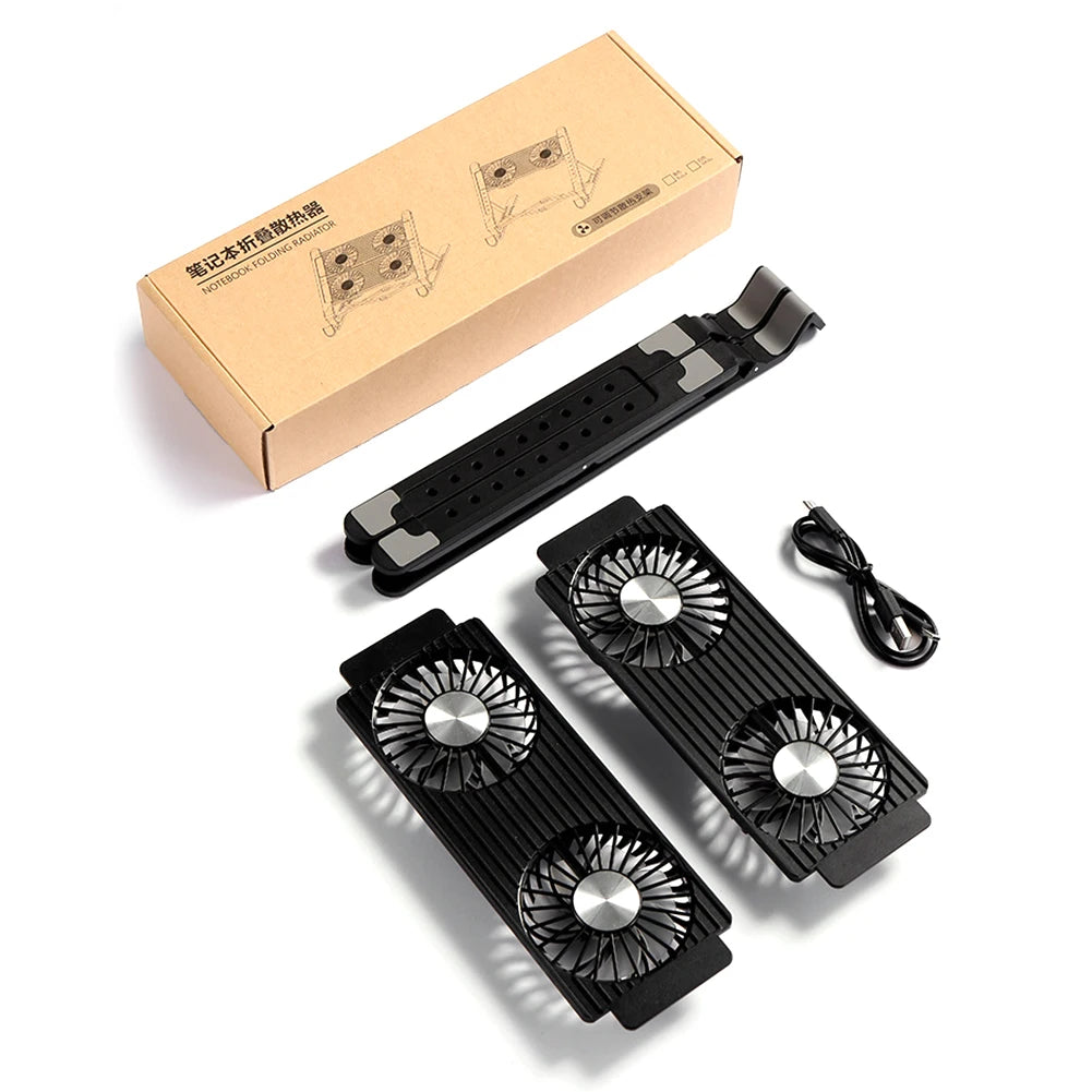 Laptop Cooling Pad, 2/4 Fans Foldable Laptop Cooler Holder 11-17.3in Notebook