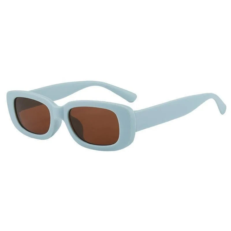 Korean Retro Square Child Sunglasses for Kids Fashion Oval Solid Color Children Eyewear UV400