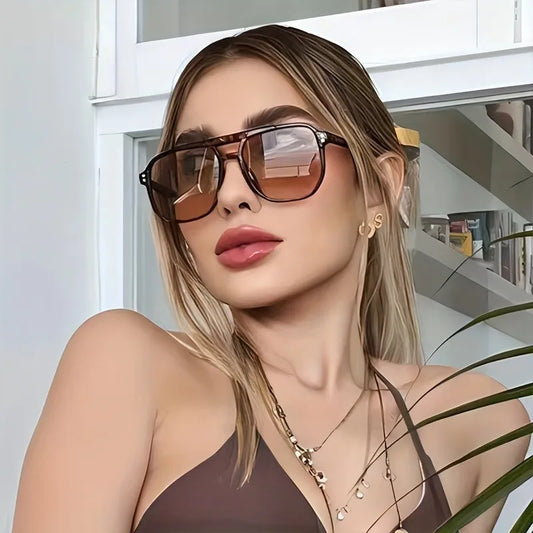 Rectangular Women's Fashion Glasses Perfect for Everyday Wear and Travel  PC Lens Anti-Reflective and Lightweight