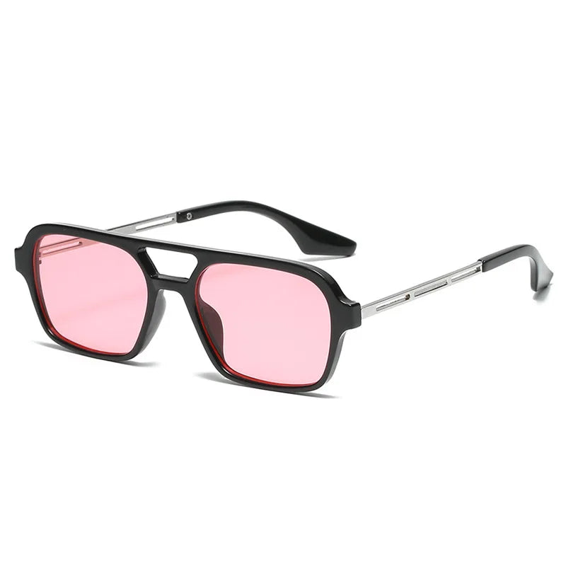 JNPCXI Quality Fashion Double Bridges Women Square Sunglasses Fashion Men Ocean Film Shades UV400 Trending Sun Glasses