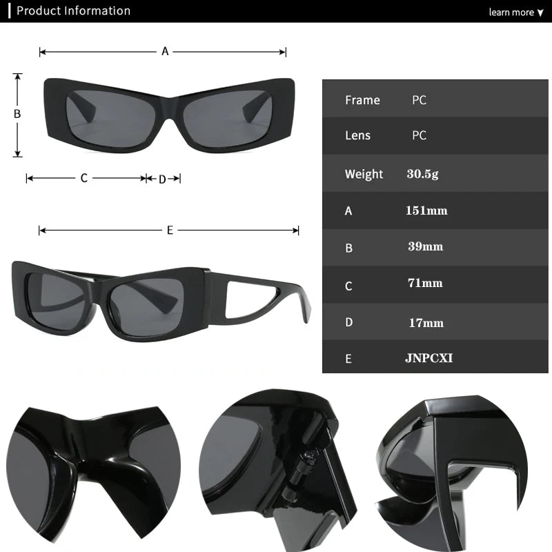 JNPCXI New Retro Cat Eye Women Sunglasses Fashion Black Orange Shades UV400 Men Trending Rivets Punk Sun Glasses