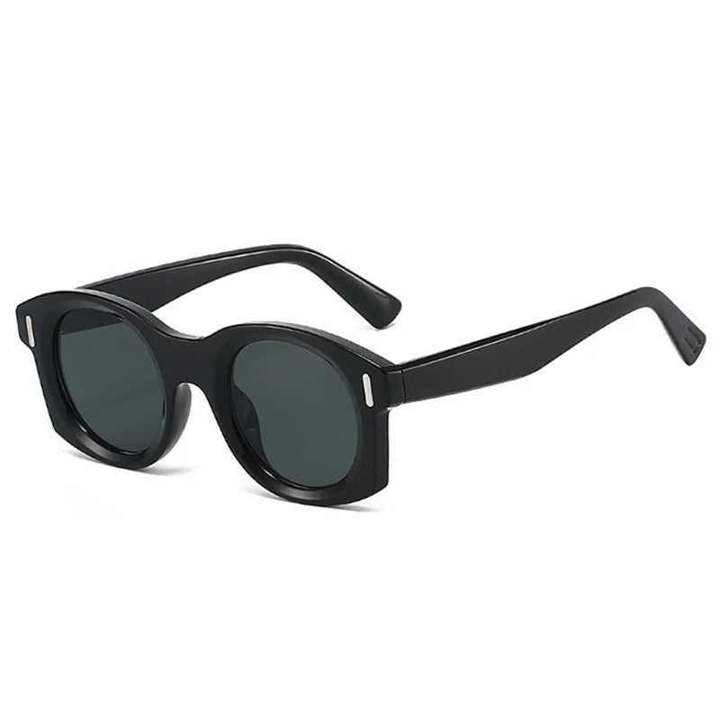 JNPCXI Ins Popular Fashion Square Sunglasses Women Gradient Mirror Shades UV400 Retro Rivets Men Punk Sun Glasses