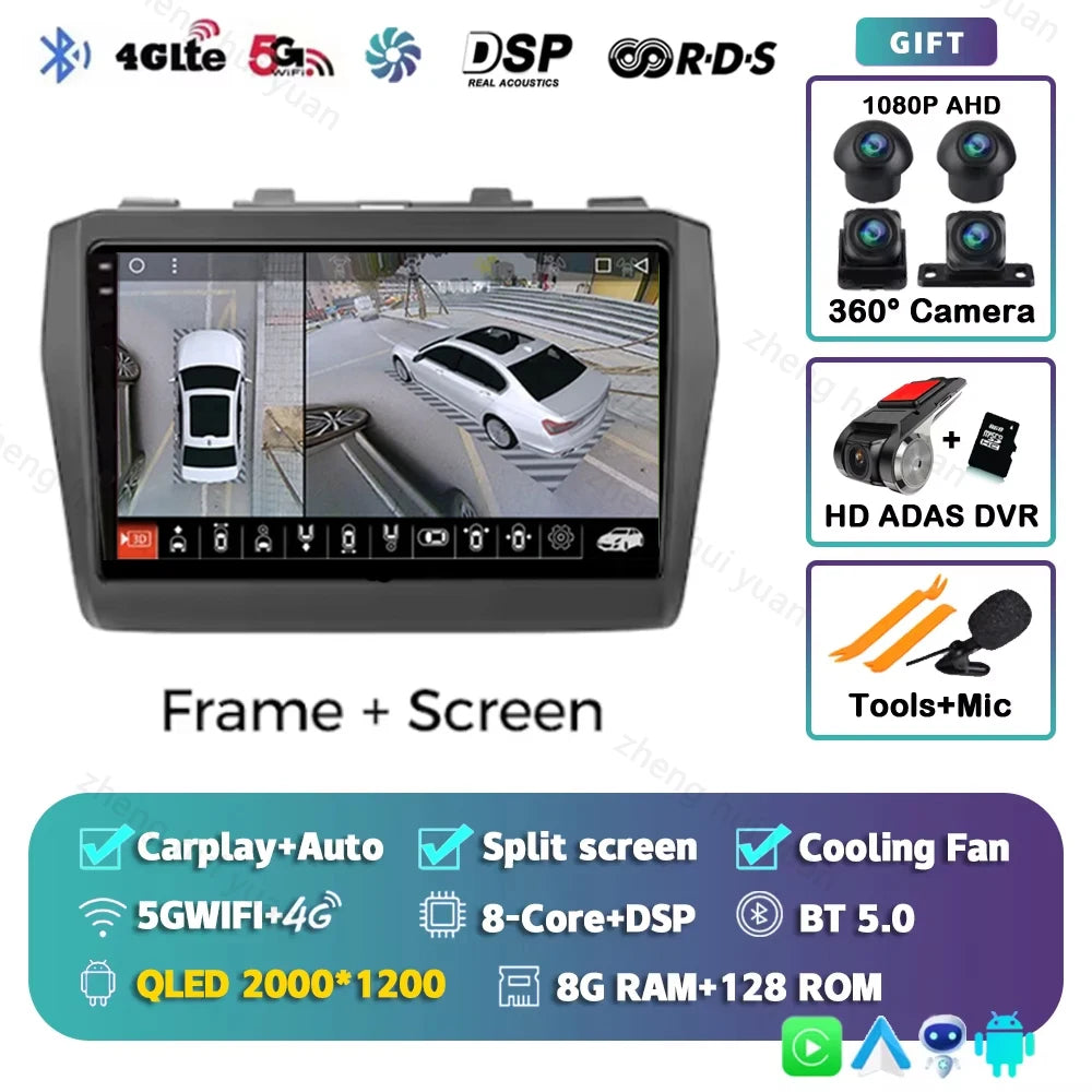 CarPlay Auto Android 15 For Suzuki Swift 2017 2018 2019 2020 2021 Car Radio Multimedia navigation video DVD Autoradio Stereo 4G