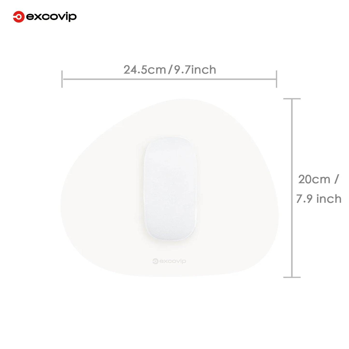 EXCO Mini Leather Mouse Pad Office PU Mousepad Small Portable with Non-Slip Base for Home Laptop Computer Waterproof