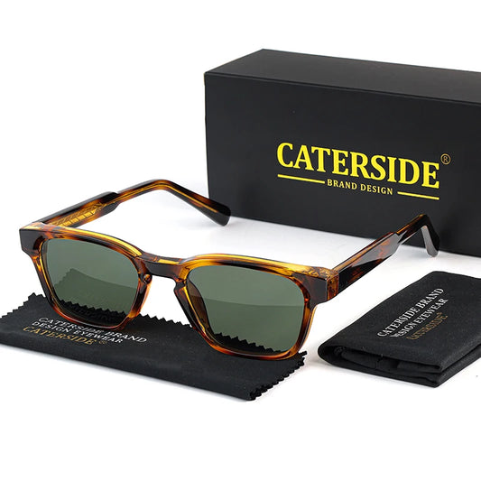 CATERSIDE Retro Square Sunglasses Men Punk Small Frame Brand Designer Sun Glasses Women Outdoor Travel Party Eyewear Best Gift