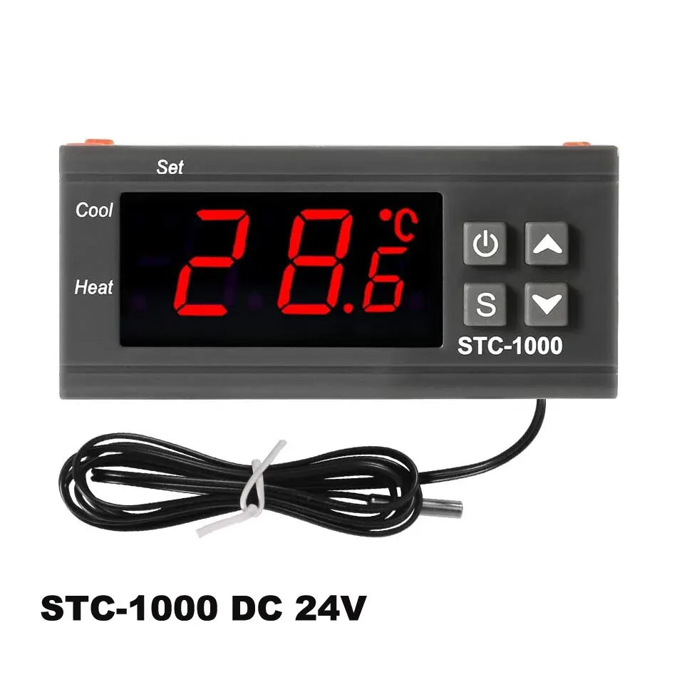1/2p STC-1000 Digital LED Temperature Controller Heating Cooling Centigrade Thermostat 2 Relays Output NTC Sensor Probe 110-220v