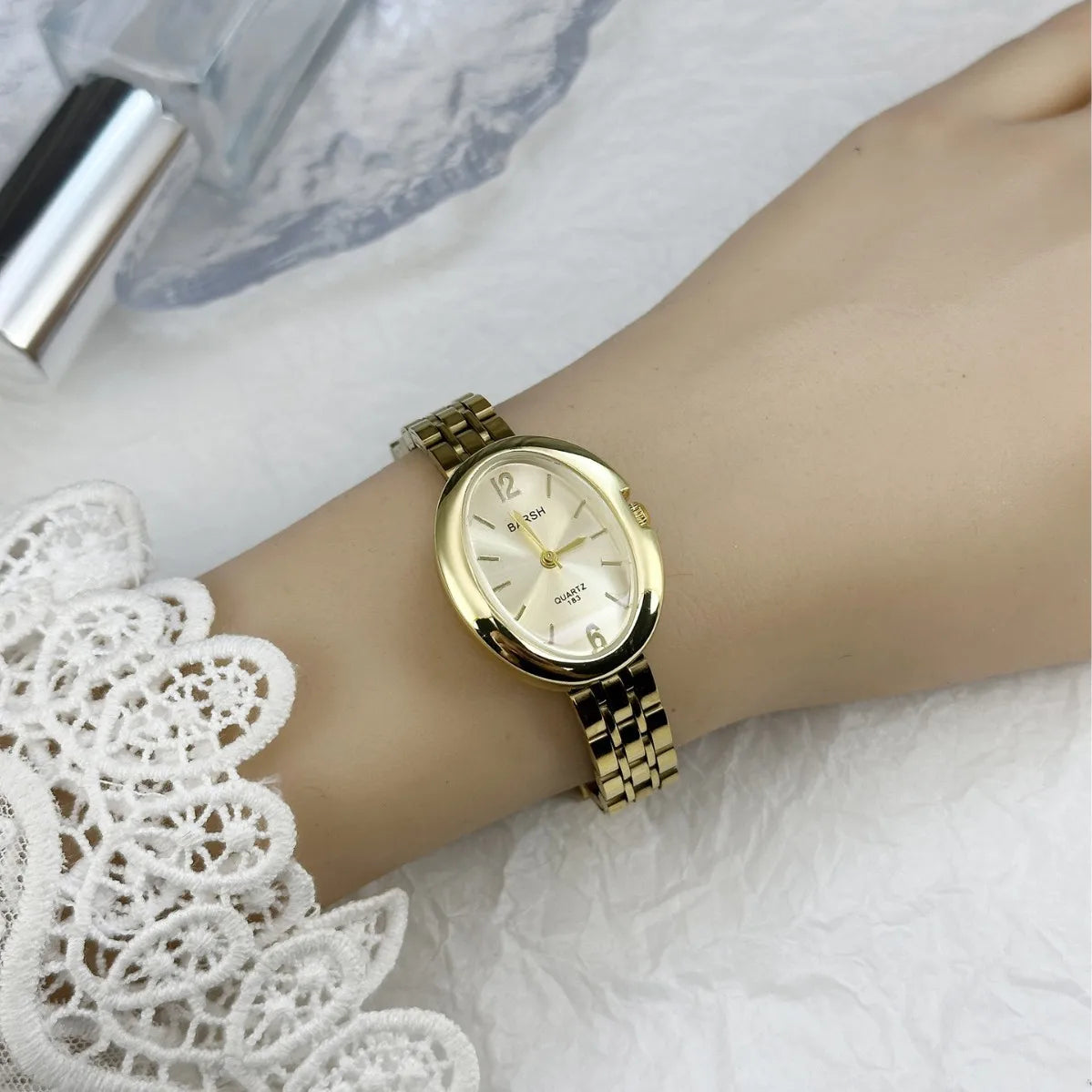 Luxury Ladies Oval Dial Watch Women Quartz Watches Fashion Stainless Wristwatch Gift Dress Clock Reloj De Mujer Relogio Feminino