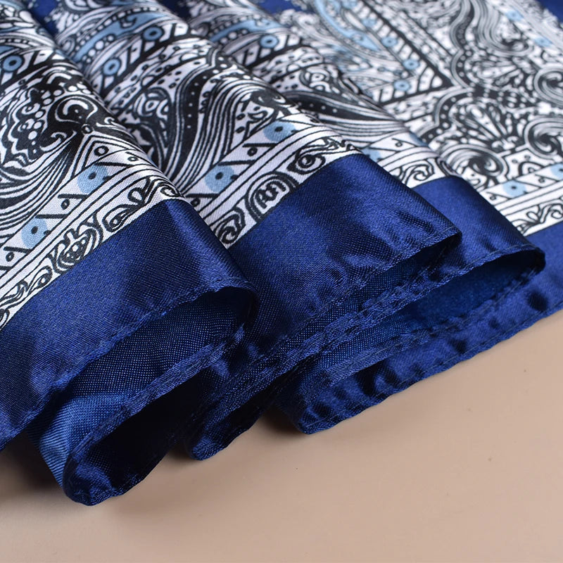 1PC Women's Summer Beach Accessory Fashion Satin Square Scarf 90*90inch Multi-use Headscarf Party Use Versatile Hair Towel