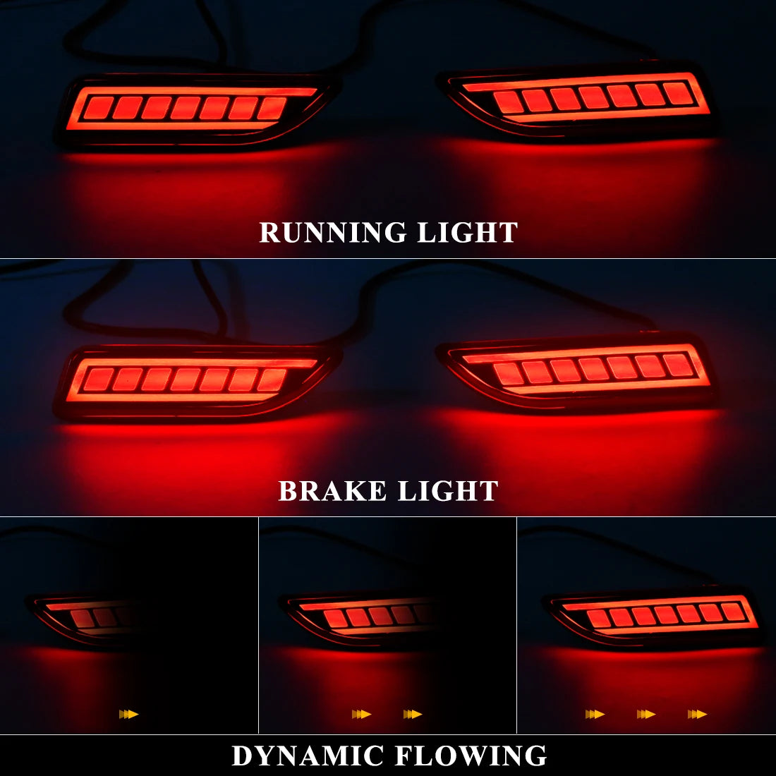 For Toyota Corolla 2011 2012 2013 For Lexus CT200h Car Rear Bumper Reflector Light Sequential Turn Signal Brake Driving Lamp 12V
