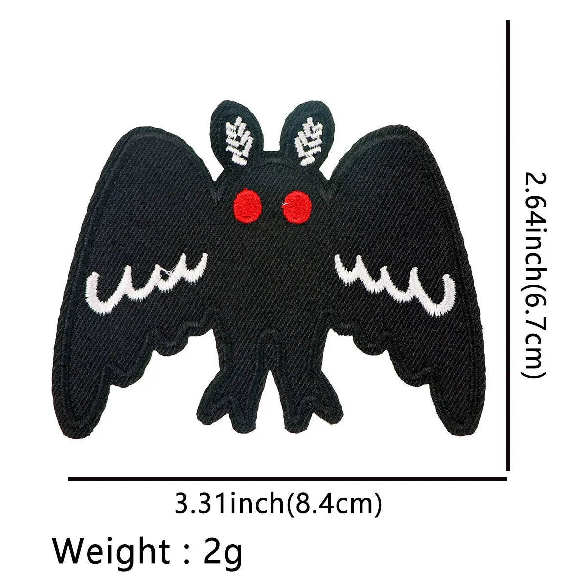 Black Moth Patch Punk Iron On Patches For Clothing Thermoadhesive Patches DIY Applique Embroidered Patch For Jackets Badges
