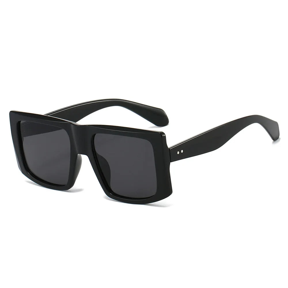 JNPCXI New Fashion Oversized Square Women Sunglasses Shades UV400 Retro Green Gradient Men Punk Sun Glasses