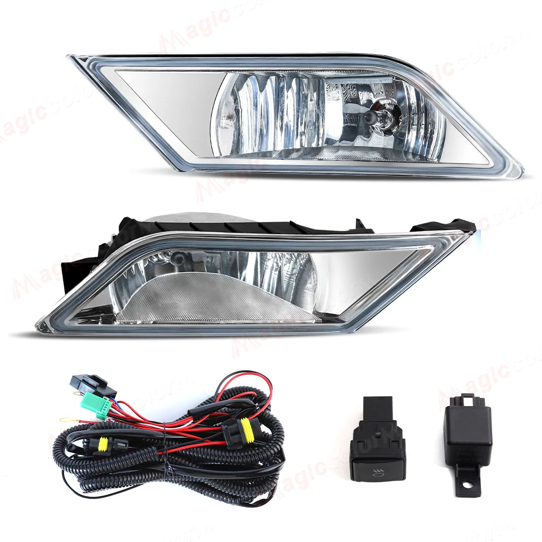 For Honda Odyssey 2011 2012 2013 Fog Lamps DRL Daytime Running Lights Front Bumper Halogen Foglights Auto Daylight Headlight 12V