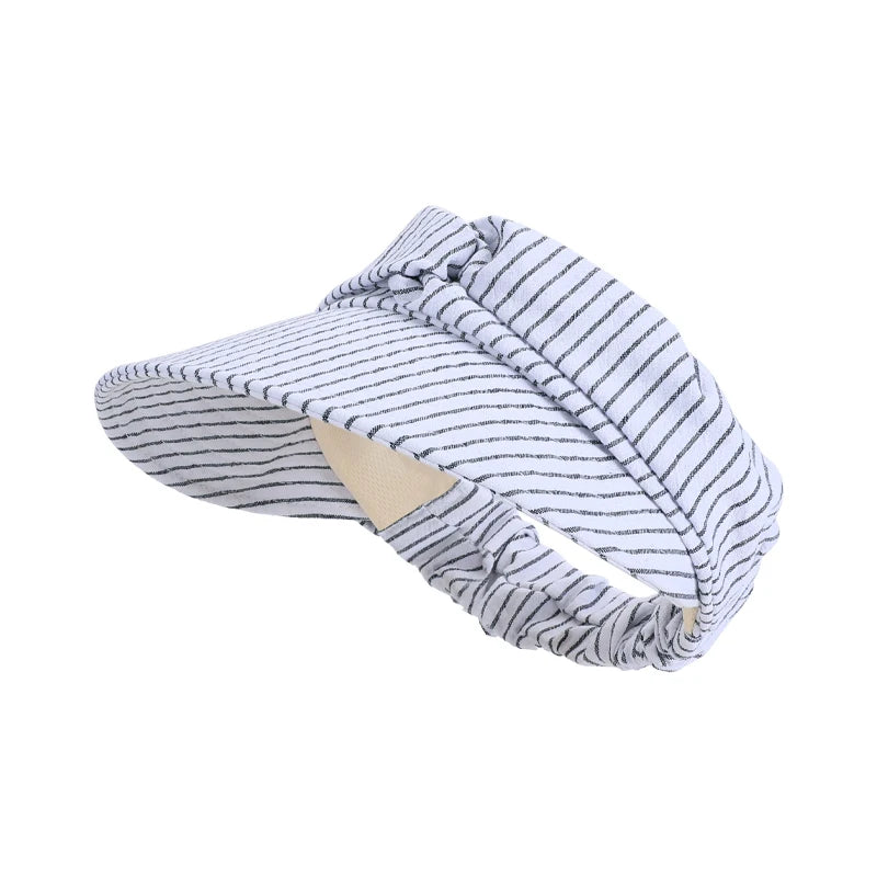 Summer outdoor sun protection hat - Children's Japanese-style striped pleated sun hat. Fashionable, versatile, high-end, wide-br