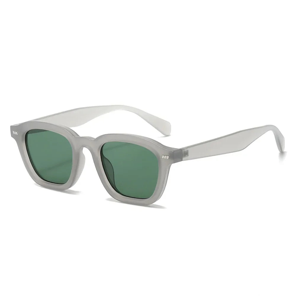 JNPCXI Retro Square Women Sunglasses Fashion Leopard Shades UV400 Men Rivets Decoration Punk Sun Glasses