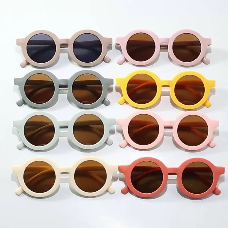 Men's and Women's PC Round Personalized Retro Glasses Cute Children's Glasses Graduation Birthday Party Decoration Glasses