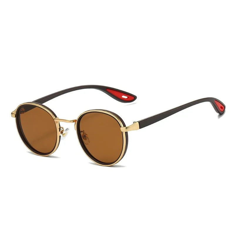 Retro Round Frame Fashion Glasses for Men and Women - Retro Hop Style with Black Lens