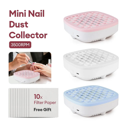 3200RPM USB Mini Nail Dust Collector Portable Nail Dust Extractor Nail Vacuum Cleaner Fan Nail Art Manicure Fan With Filter