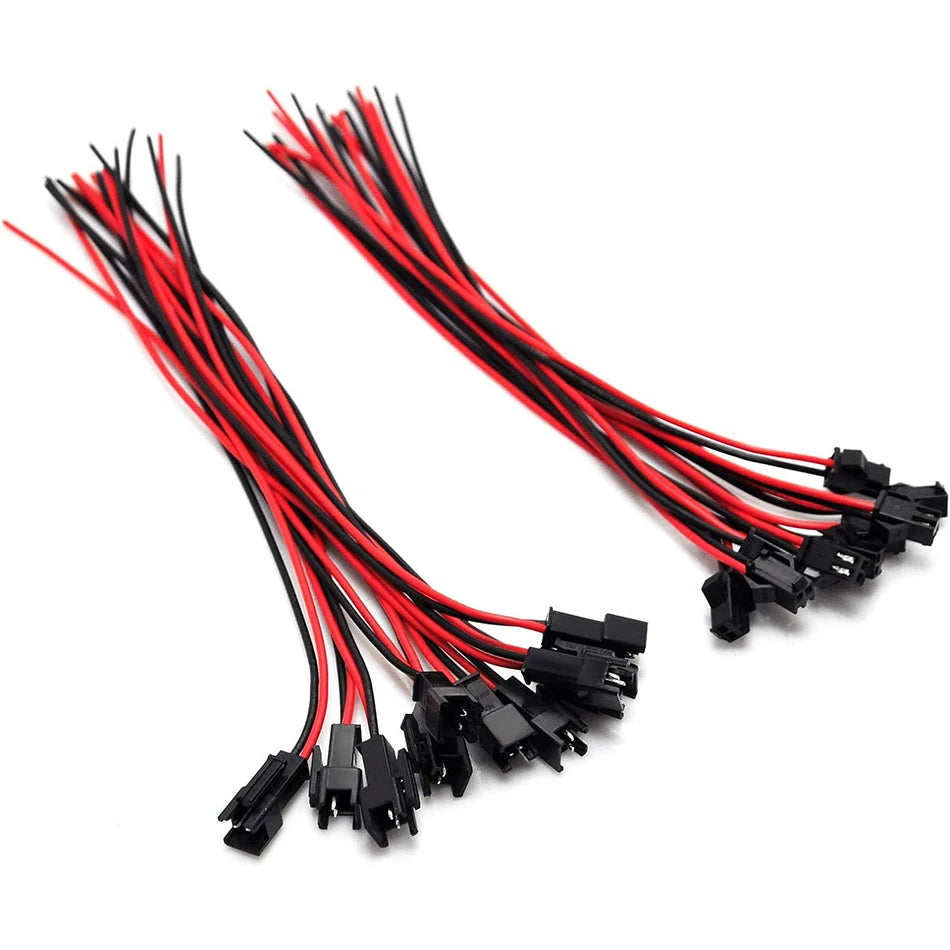 10 Pairs 2/3/4/5pin SM JST 10cm Cable Female/Male Connectors for Led Strip RGB 5050 3528 WS2801 APA02 WS2815 WS2813