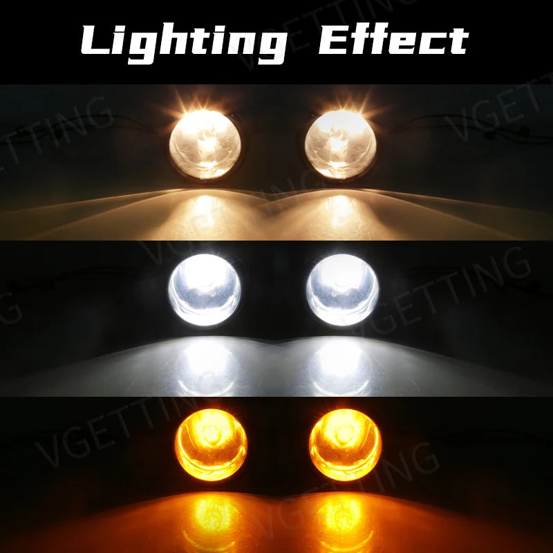 For Nissan Tiida 2007 2008 2009 2010 2011 LED Fog Light Lamp Headlights Cover Hood Frame Waterproof Car Accessories Left Right