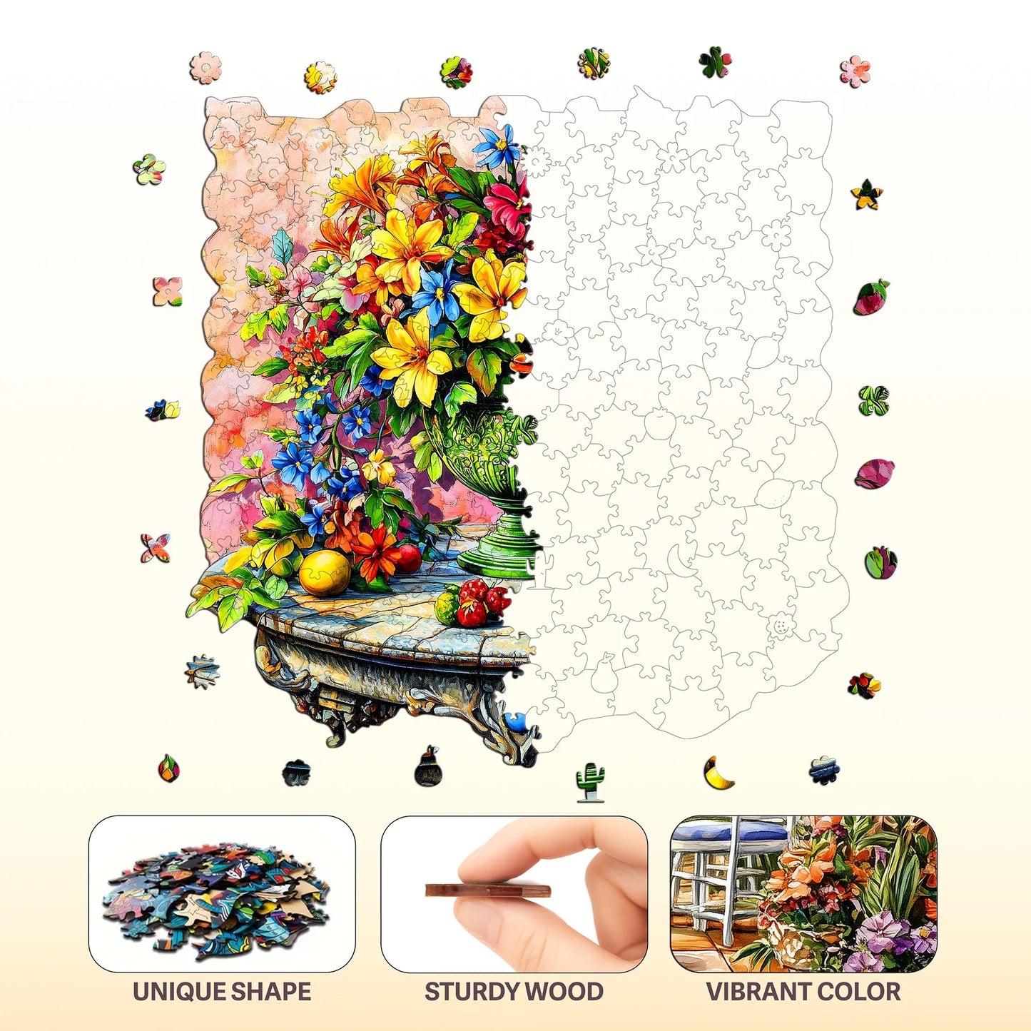 Human Candy Scenery Wooden Jigsaw Puzzle Wood Decor Painting Christmas and Halloween Gift Toy For Teen And Kid