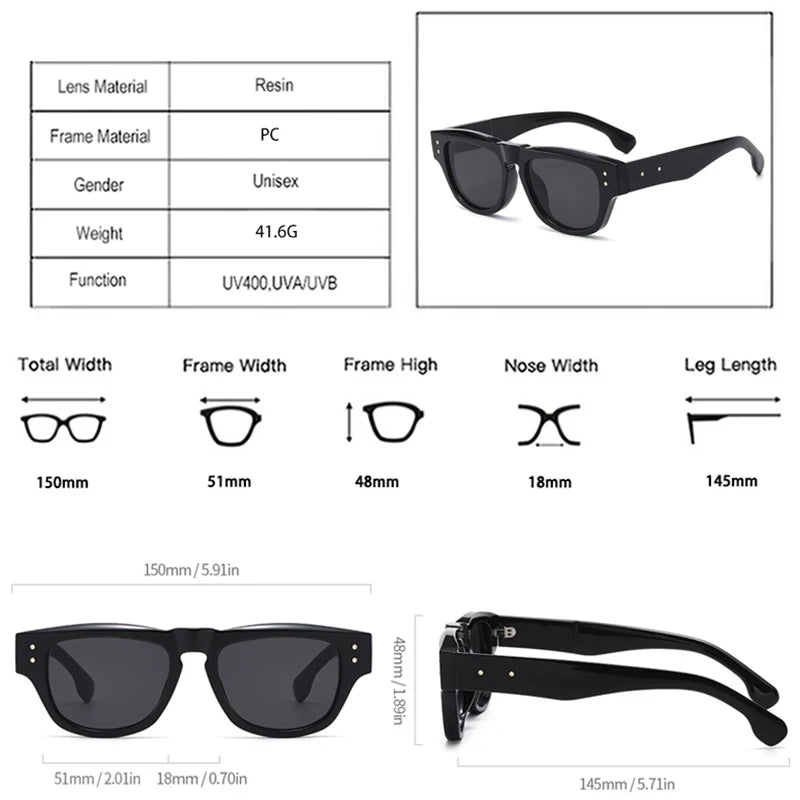 JNPCXI Ins Popular Fashion Cat Eye Sunglasses Women Retro Rivets Clear Gradient Shades UV400 Men Trending Sun Glasses