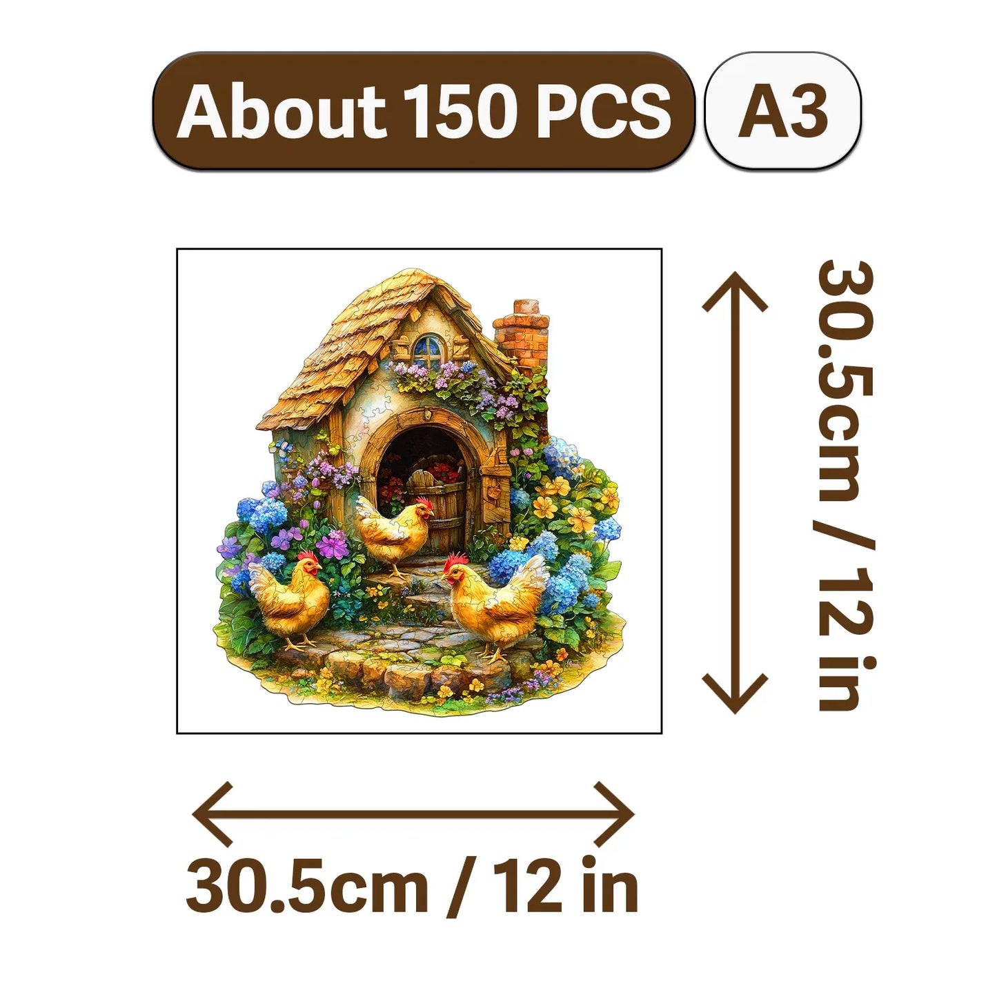 Autumn Scenery Wooden Jigsaw Puzzle Art Style Wooden Decor Painting Christmas and Halloween Gift Toy for Teen and Kid