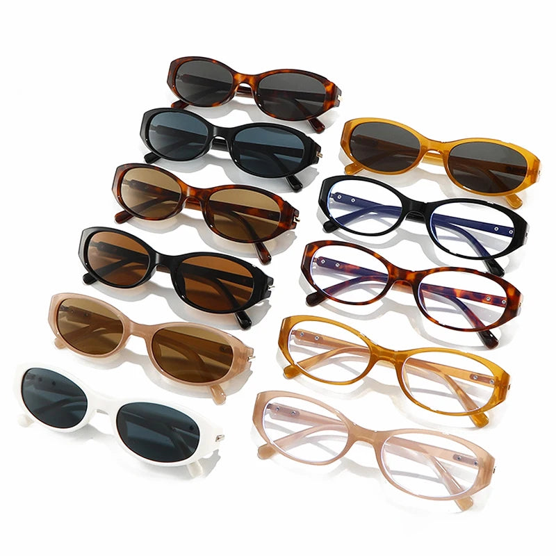 JNPCXI New Vintage Small Cat Eye Sunglasses for Women Trendy Sun Glasses UV400 Fashion Shades Eyewear Summer Sunglasses
