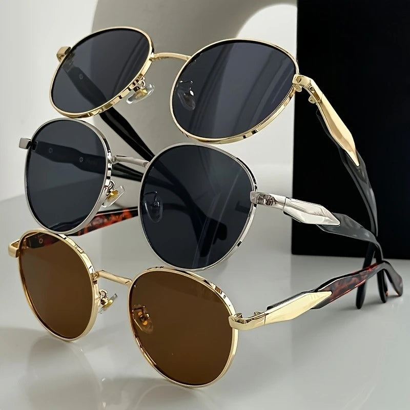 1pc Women Men's Oval Shape Frame Fashion Glasses Stylish PC Lenses for Casual Attire