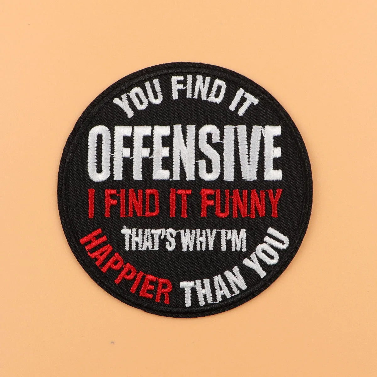 I FIND IT FUNNY Iron On Patch Clothes Patch For Clothing Quotes Embroidered Patch Garment Apparel Accessories Sewing Stickers