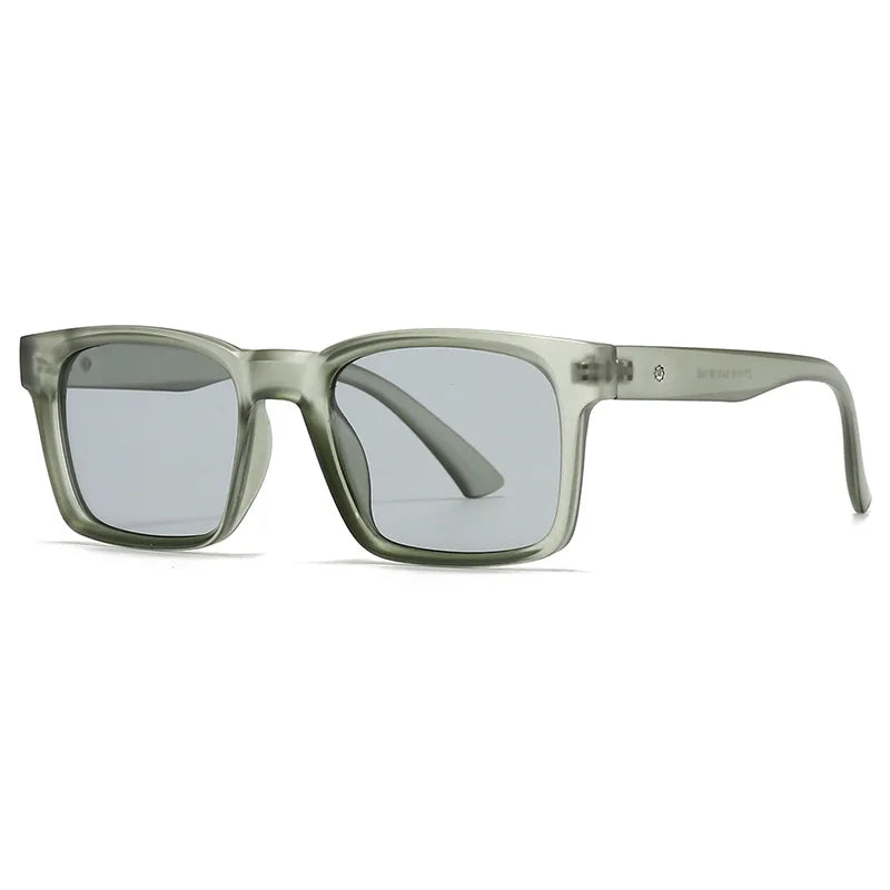 JNPCXI New Retro Rivets Men Square Sunglasses Shades UV400 Fashion Women Gradient Green Sun Glasses