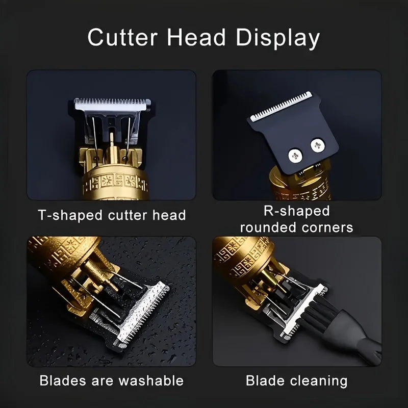 High-Power Electric Clippers Designed for Barbershops, Ideal for Shaving And Trimming with USB Charging.