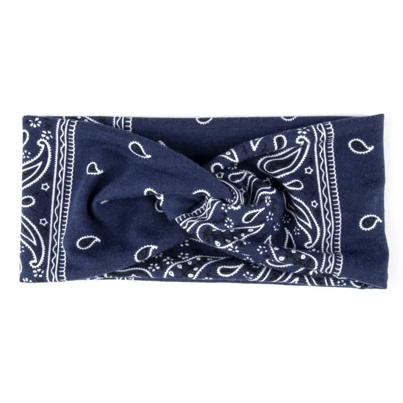 Paisley Cashew flowers hair band Pilates Elastic Yoga Headband fitness Running Cycling Sweatband Turban Makeup Hair Hoop Makeup