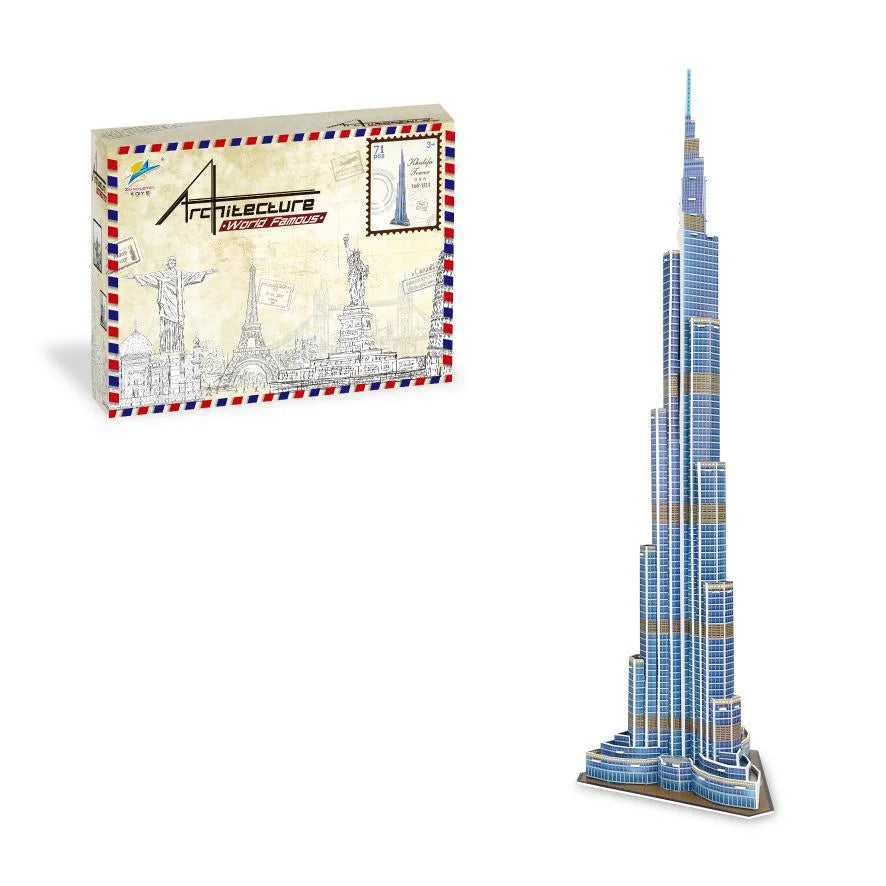 DIY Paper 3D Puzzle Model World Attractions Construction Children's DIY Intellectual Development Educational Toys for Kids