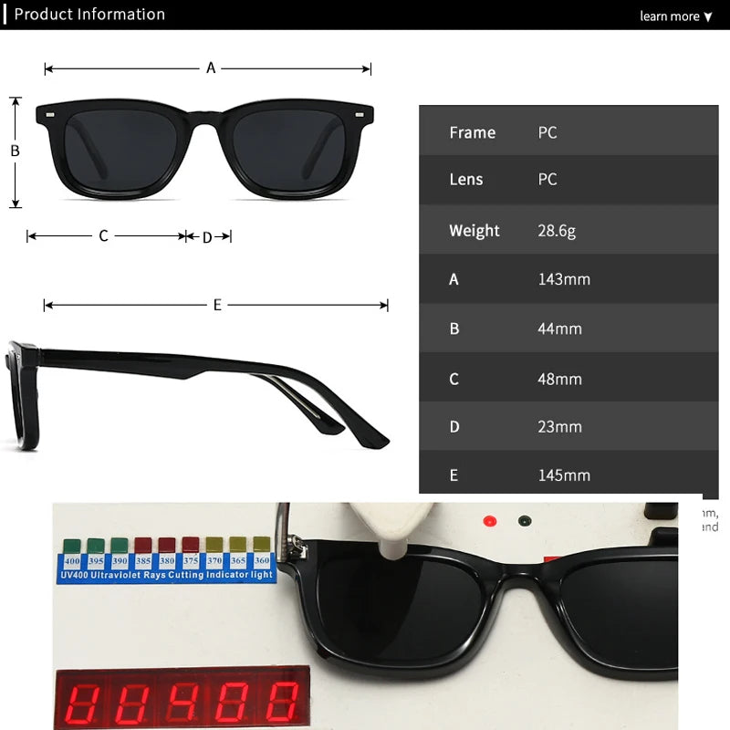 JNPCXI Retro Square Polarized Sunglasses Men Women Luxury Sun Shades Metal Core CP Acetate Driving Glasses UV400