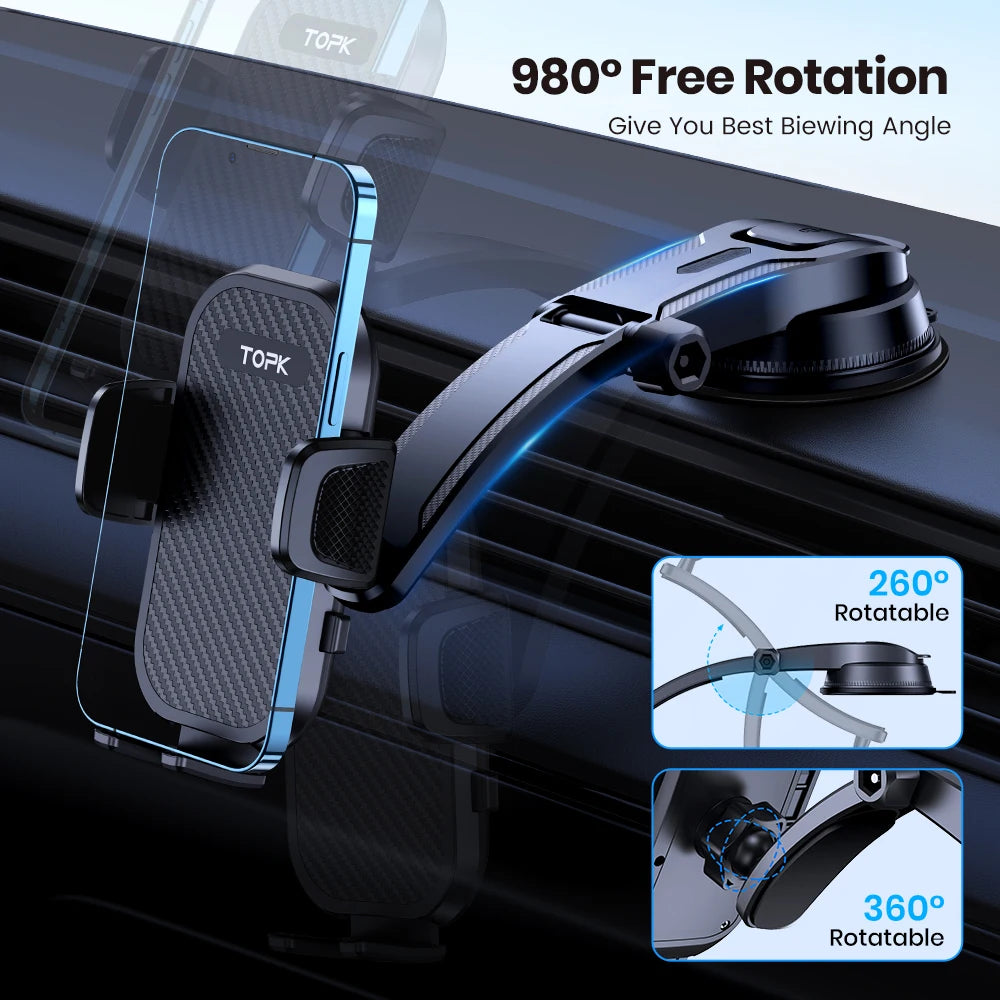 Car Stand Gravity Dashboard Phone Holder Mobile Support iPhone Xiaomi Samsung