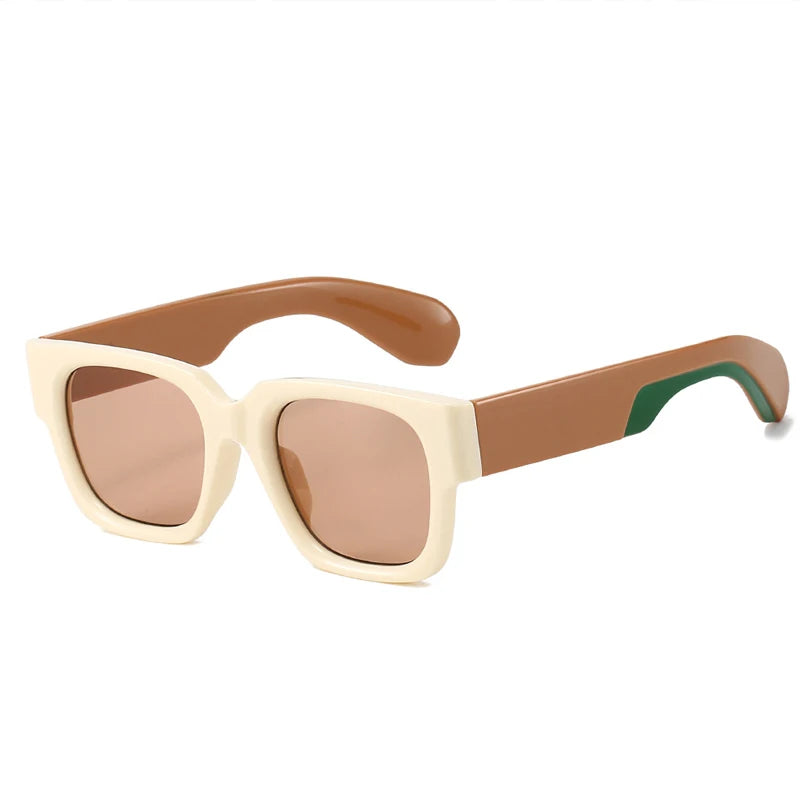 JNPCXI New Square Sunglasses Women Fashion Shades UV400 Men Luxury Gradient Yellow Green Male Female Sun Glasses