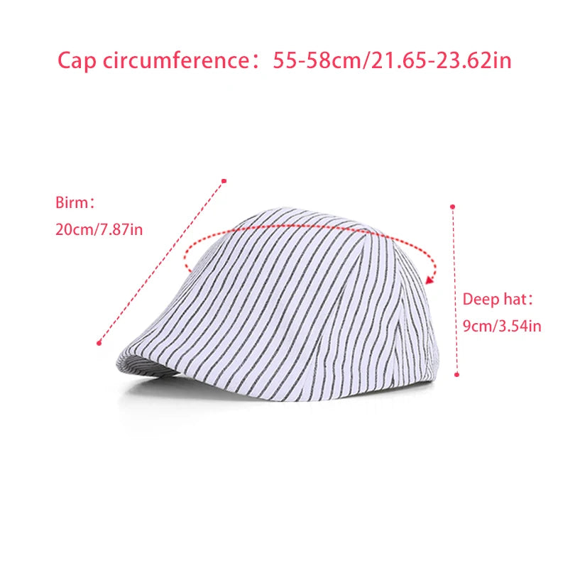6160-Newsummerwomensartisticstripedpainterhat-children'sspring/summeroutdoorcasualforwardhat-high-endstylethatmakestheacelooksma