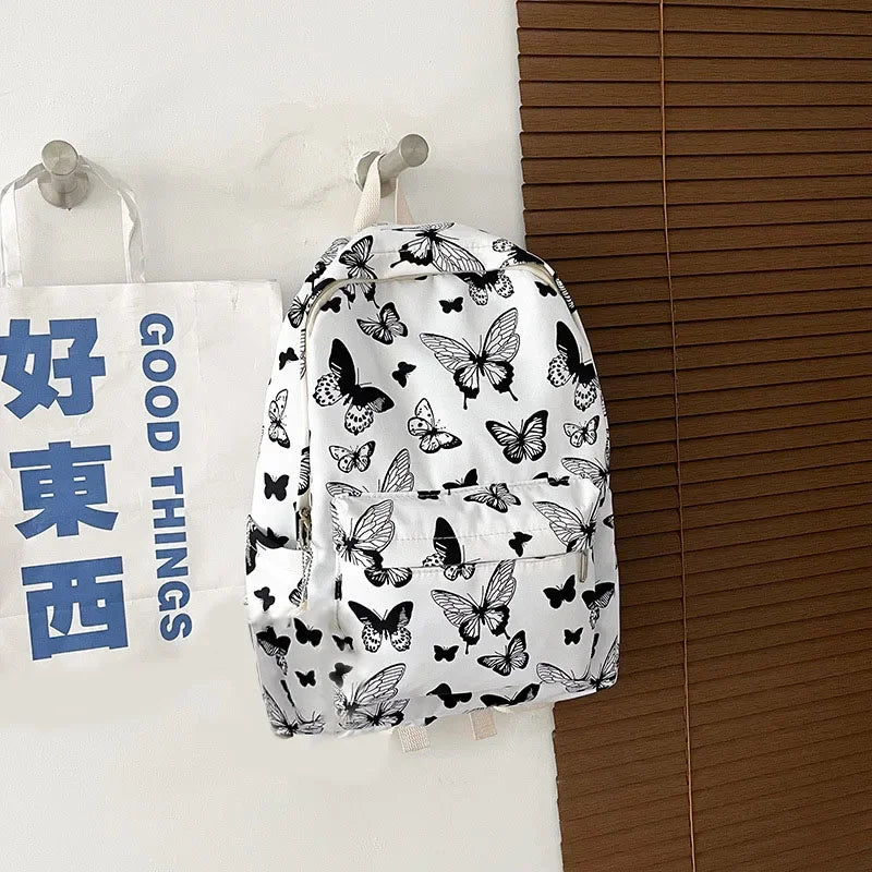 Fashion Butterfly Pattern Korean Women Backpack Student Backpack for School Book Storage and Travel Organizer рюкзак с экраном