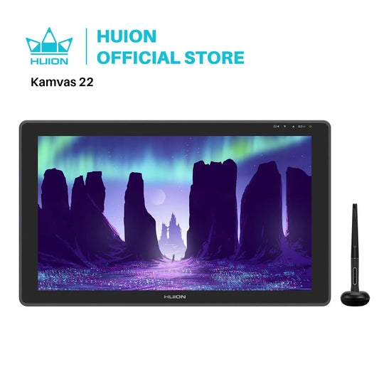 HUION Kamvas 22 Graphic Pen Tablet Monitor Pen Display 21.5" Anti-glare Screen