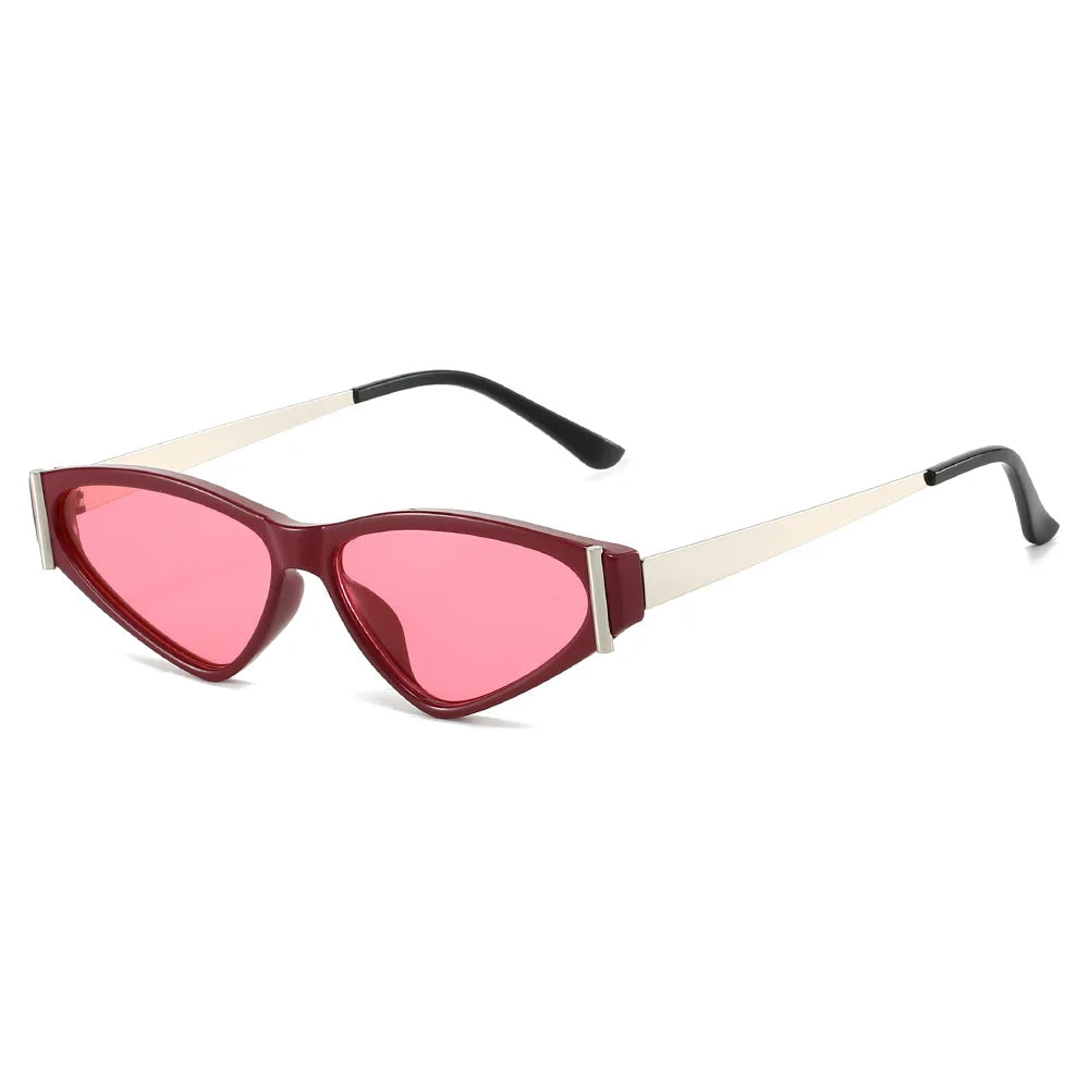 JNPCXI New Ins Popular Fashion Cat Eye Women Sunglasses Shades UV400 Retro Candy Color Men Sun Glasses