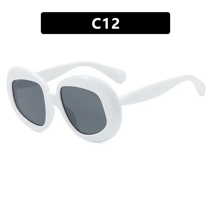 JNPCXI Vintage Round Spectacle Frame Women Luxury Oval Anti Blue Light Glasses Frame Retro Fashion Men Sunglasses