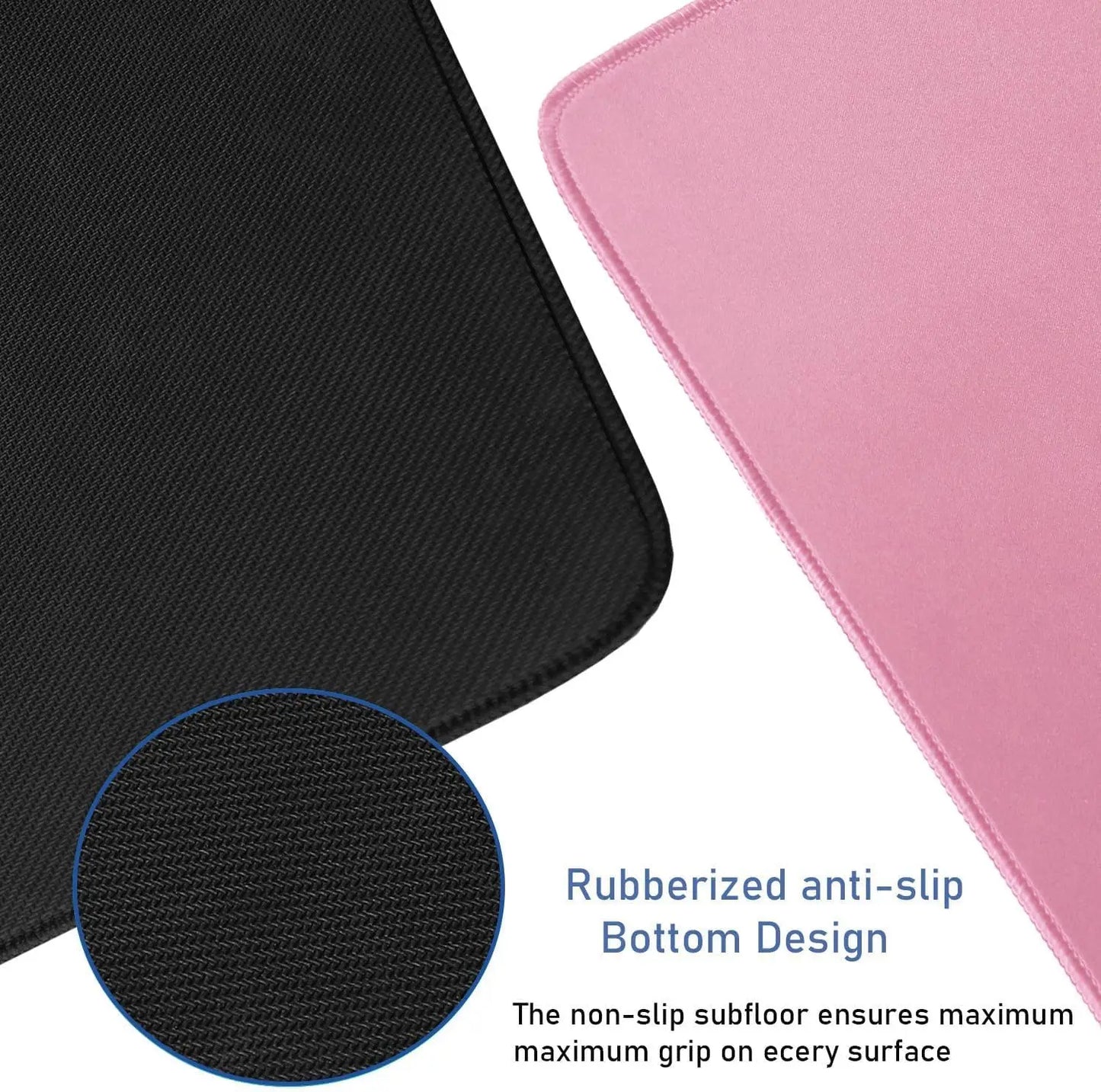 Large Mouse Pad with Stitched Edges, Durable Non-Slip Natural Rubber Base Desk Mat, Waterproof Computer Keyboard Mousepad Mat