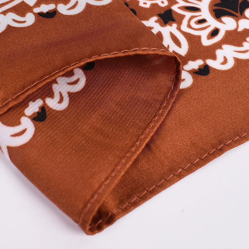 New Paisley Bicolor Small Cashew Fruit Satin Silk 70 Scarf Scarf Wholesale Small Scarves