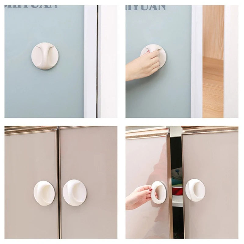 2pcs Kitchen Drawer Handles, Furniture Cabinet Door Knobs, Wardrobe Cupboard Cabinet Pulls, Self-adhesive Handle