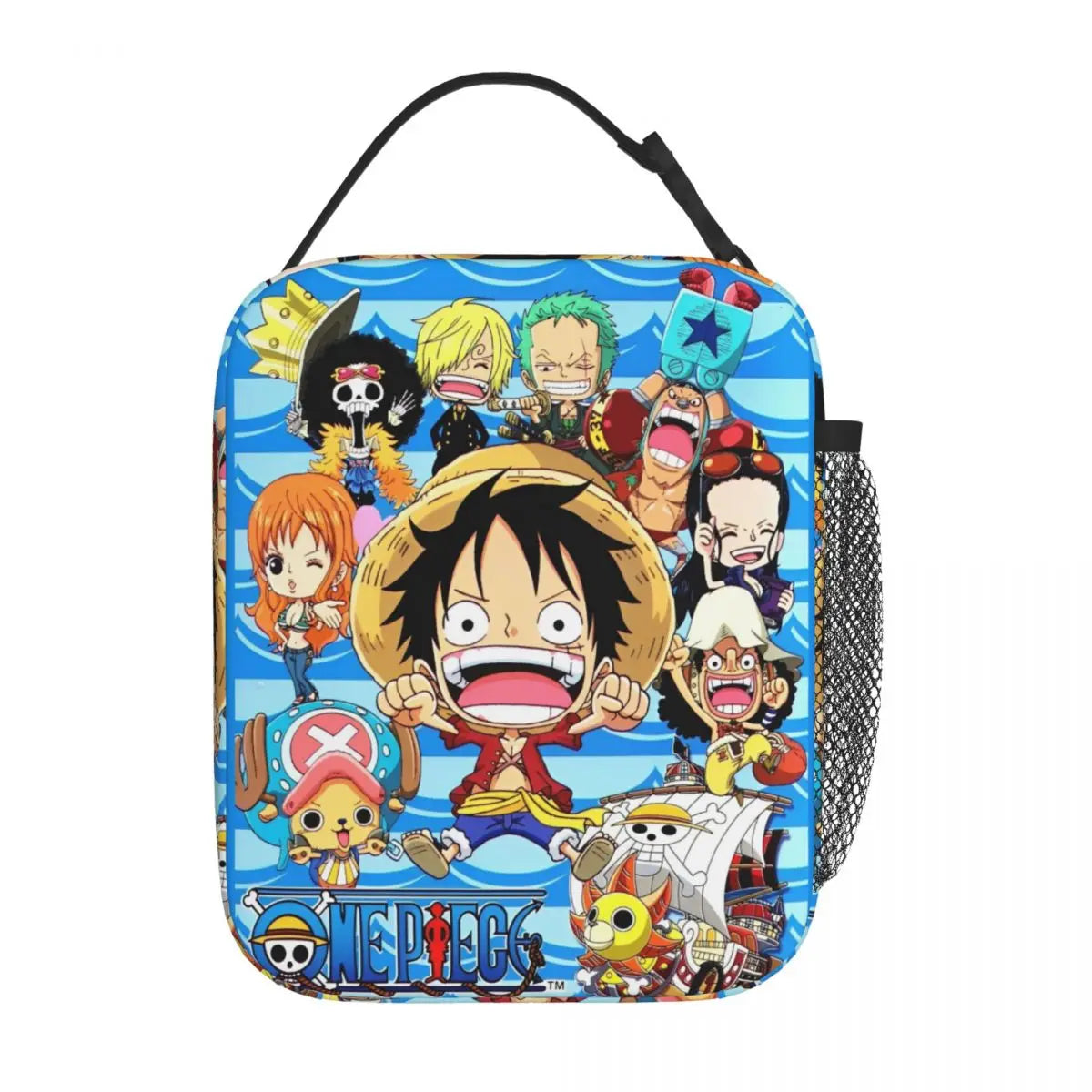 Monkey D. Luffy Anime One Piece Insulated Lunch Bag Leakproof Meal Container Cooler Bag Tote Lunch Box Office Travel Girl Boy