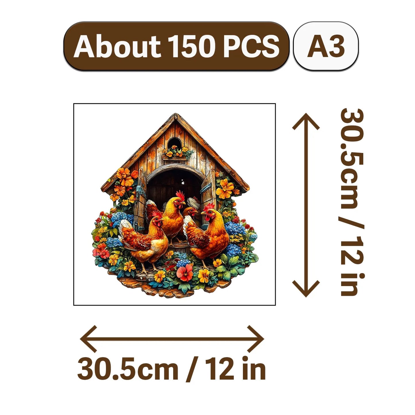 Autumn Scenery Wooden Jigsaw Puzzle Art Style Wooden Decor Painting Christmas and Halloween Gift Toy for Teen and Kid