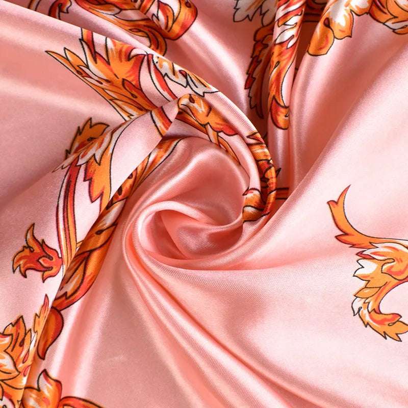 1PC Women's Fashion Satin Square Scarf 90x90inch Multi-use Beach Headscarf Hair Towel Party Accessory Top Quality
