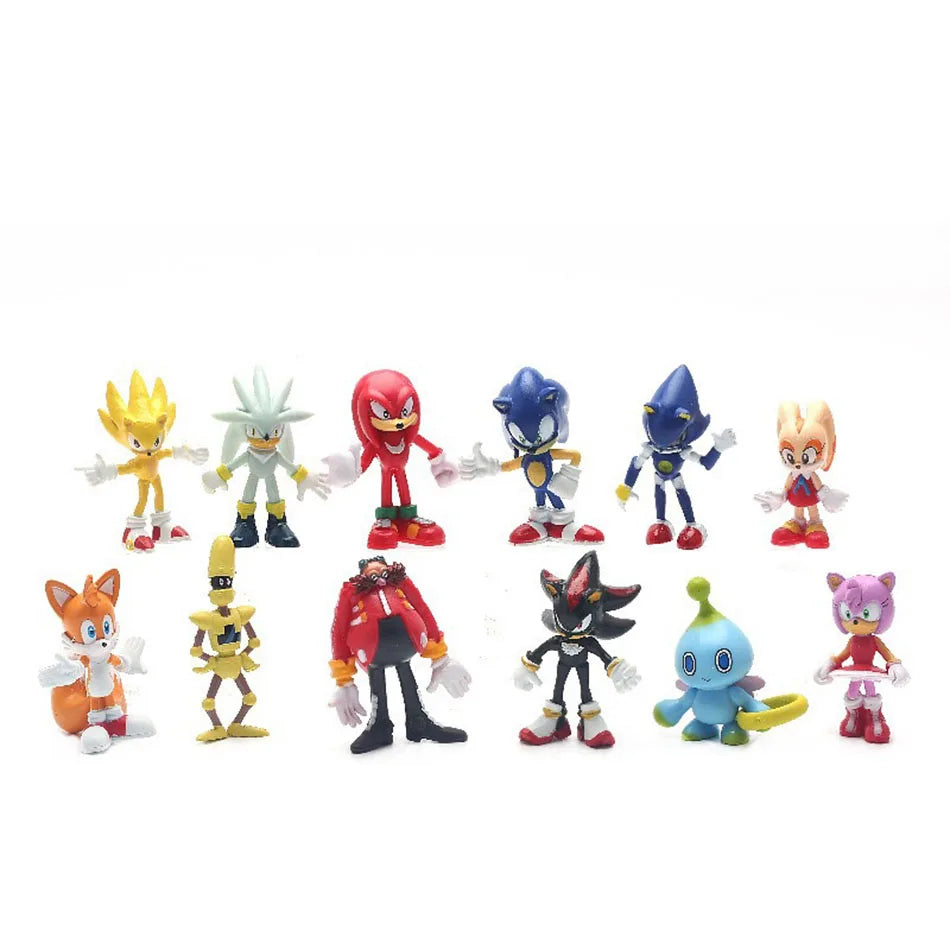 Sonic Tails Action Figures Blue Shadow Doll Cartoon Figurines Collectible Dolls